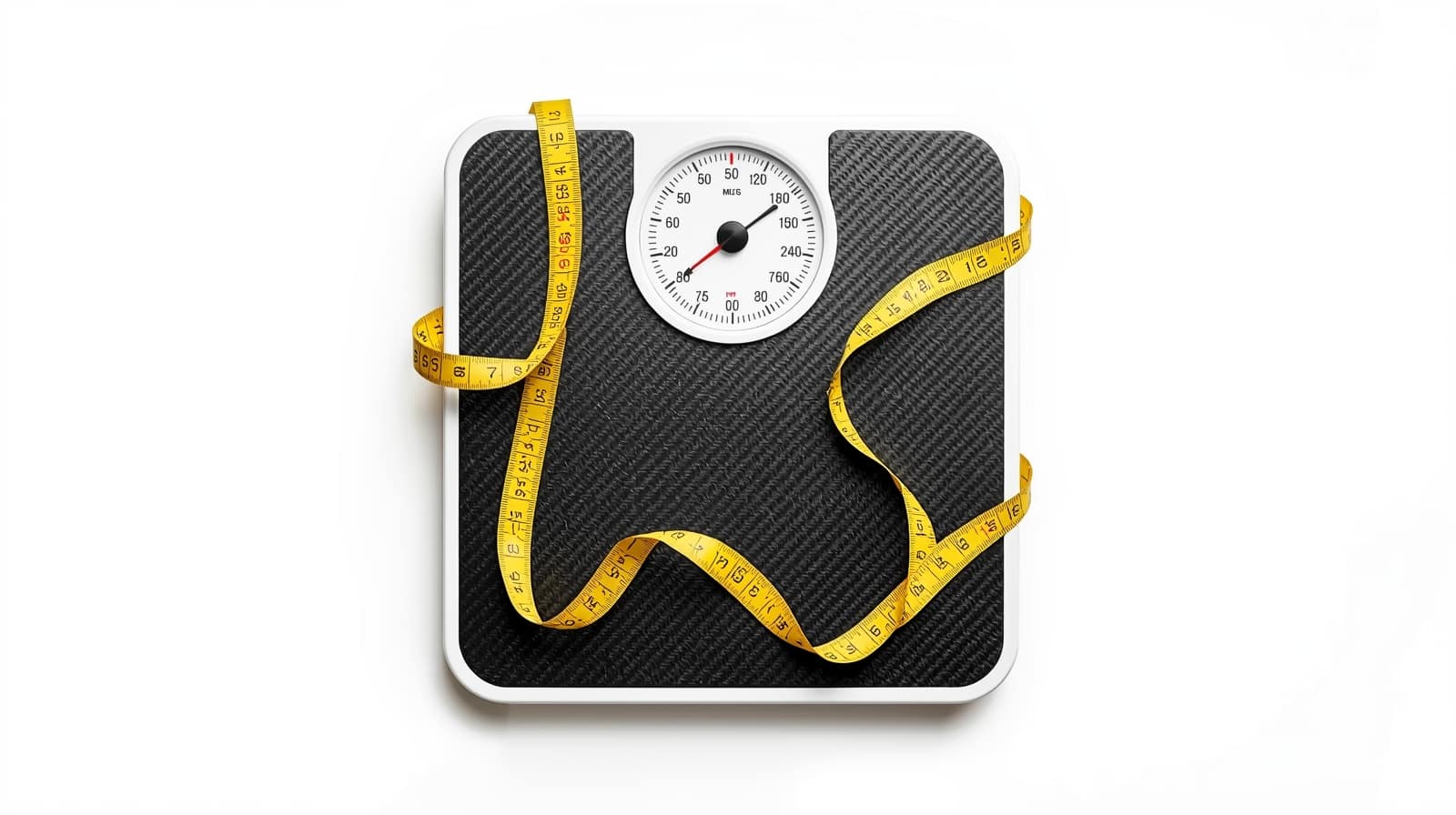 Measuring tape and scale with multivitamins for weight management from Valley Medical Weight Loss
