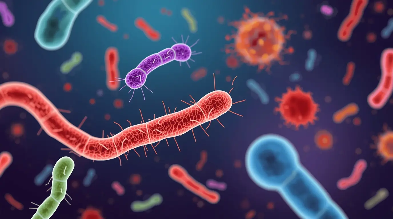 Gut bacteria and microbiome illustration for weight loss from Valley Medical Weight Loss