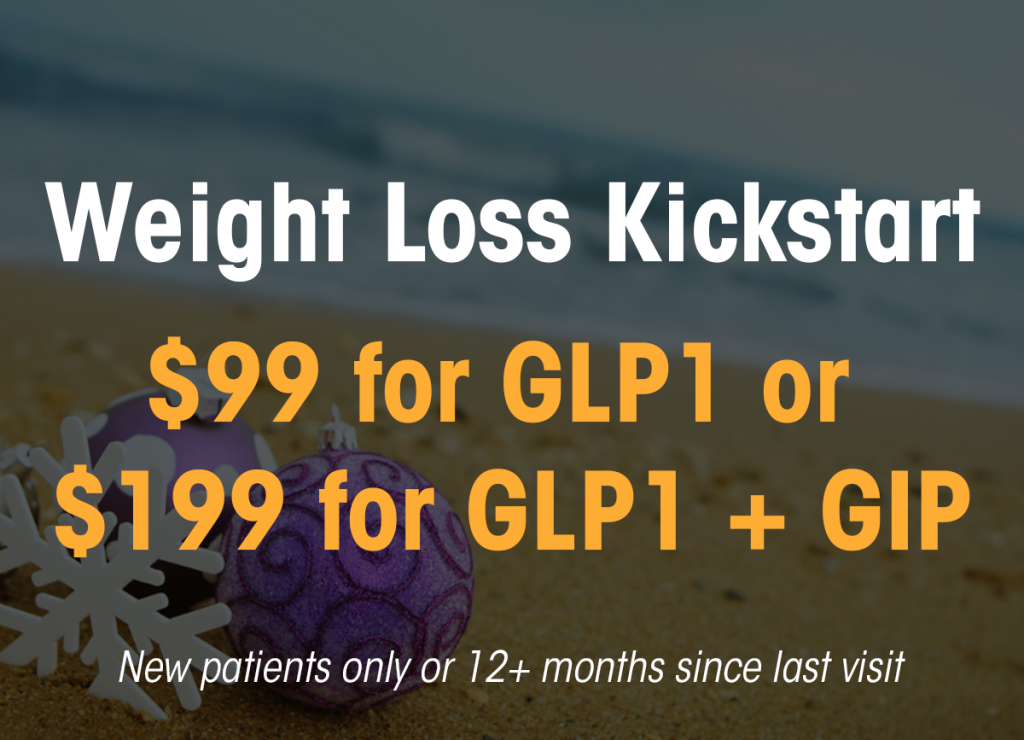 Weight loss promo banner:  for GLP-1 or 9 for GLP-1 + GIP; new patients or those 12+ months since last visit.